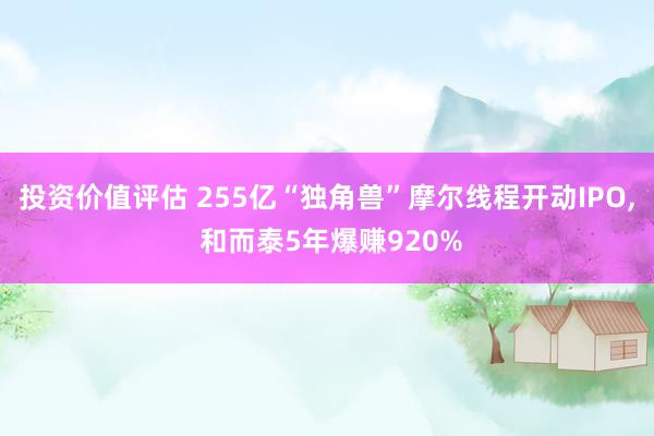 投资价值评估 255亿“独角兽”摩尔线程开动IPO, 和而泰5年爆赚920%