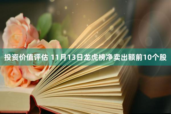 投资价值评估 11月13日龙虎榜净卖出额前10个股