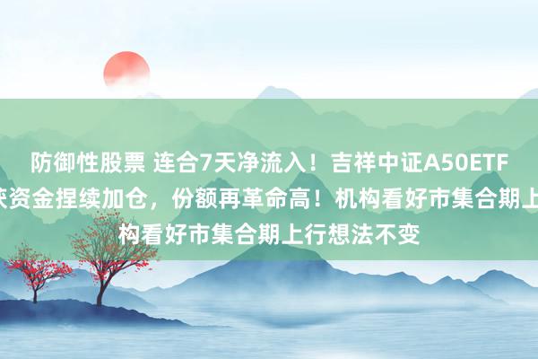 防御性股票 连合7天净流入！吉祥中证A50ETF(159593)获资金捏续加仓，份额再革命高！机构看好市集合期上行想法不变