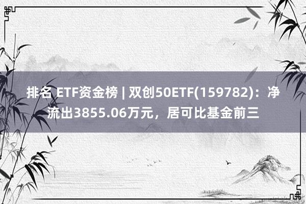 排名 ETF资金榜 | 双创50ETF(159782)：净流出3855.06万元，居可比基金前三