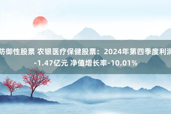 防御性股票 农银医疗保健股票：2024年第四季度利润-1.47亿元 净值增长率-10.01%