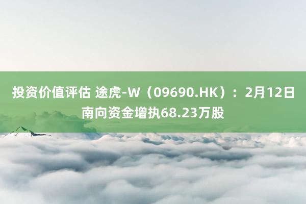 投资价值评估 途虎-W（09690.HK）：2月12日南向资金增执68.23万股